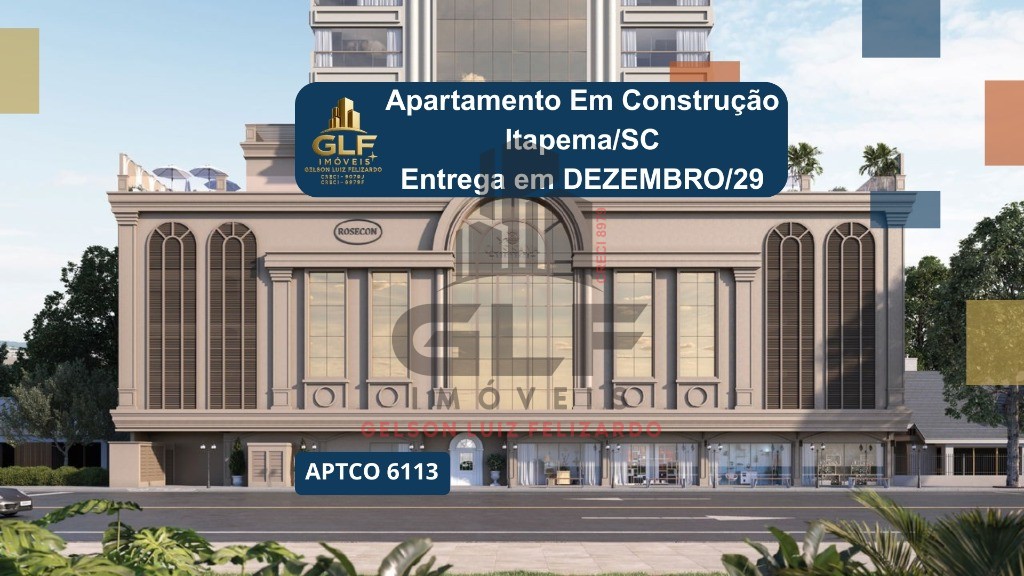 Apto em Construção em Itapema, bairro meia Praia, com 250,05m² de área privativa. 6 dormitórios, sendo 5 suítes, 4 vagas de garagem. Área de lazer