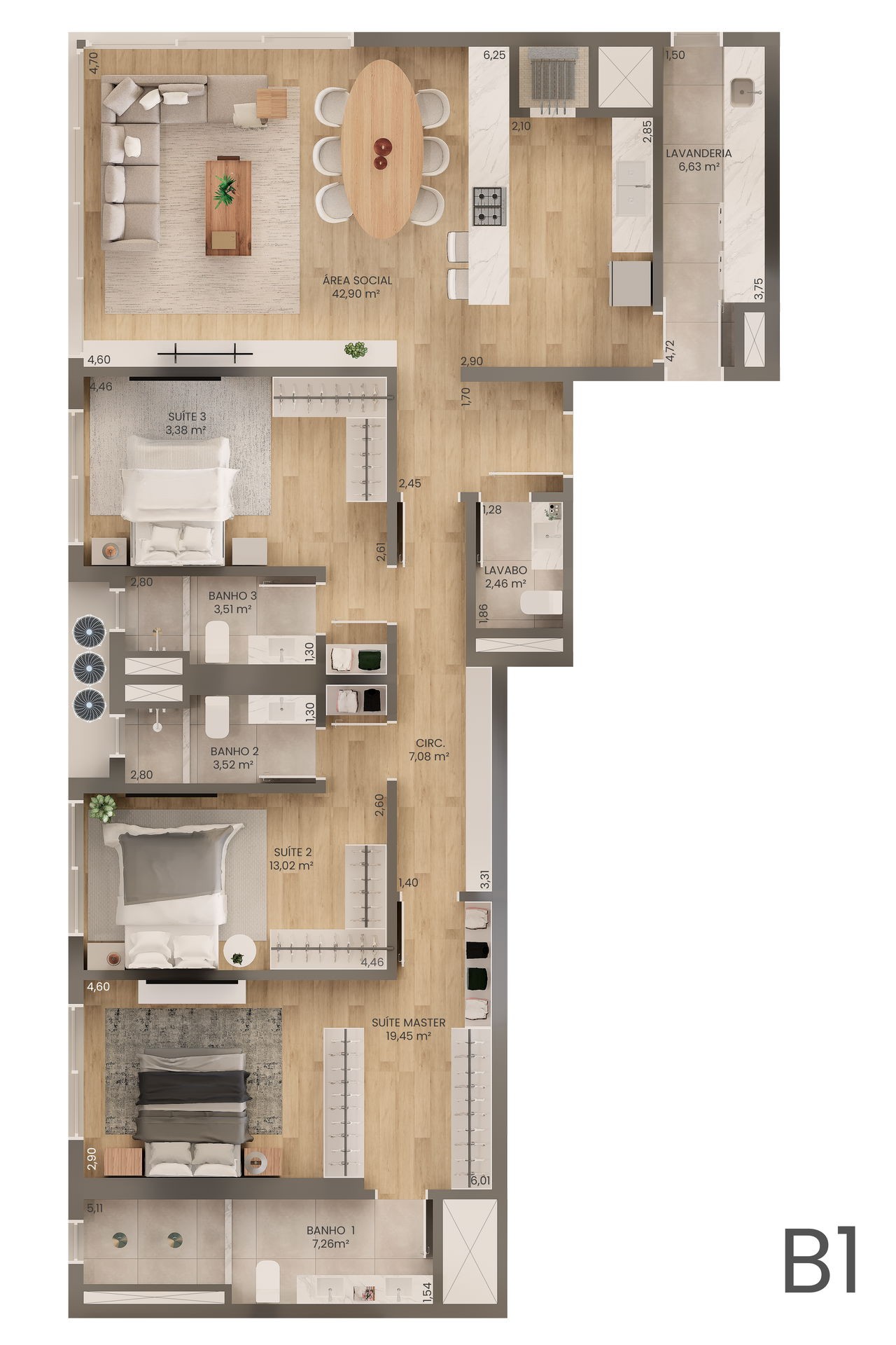 Apartamento em Construção em Porto Belo/SC com 200m² área privativa sendo 4 suítes 3 vagas de garagem área de lazer completa