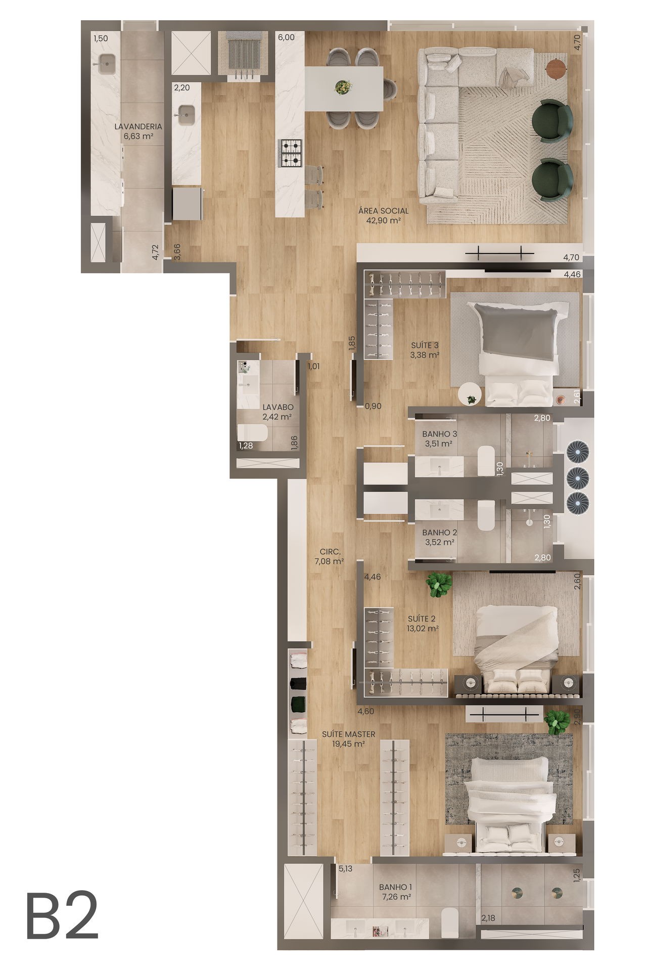 Apartamento em Construção em Porto Belo/SC com 200m² área privativa sendo 4 suítes 3 vagas de garagem área de lazer completa