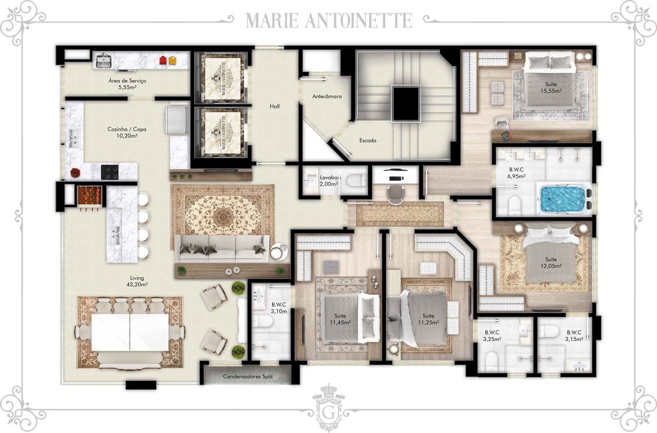 Apartamento pronto para morar em Itapema/SC bairro Meia Praia, com 251,50m² área privativa sendo 4 suítes 2 vagas de garagem, lazer completo