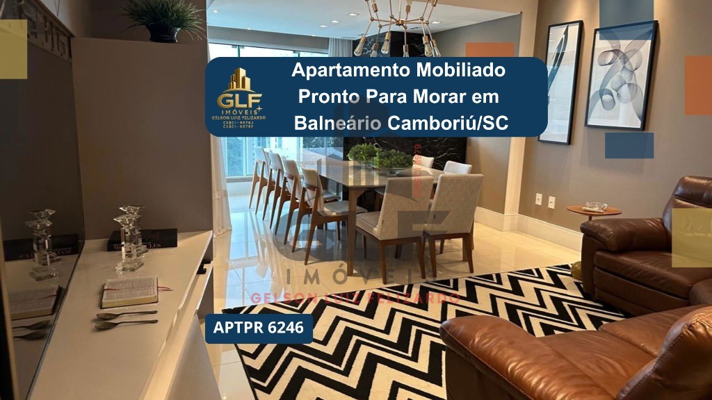 Apto Pronto em Balneário Camboriú, com 133,52m² área privativa sendo, 3 suítes, 3 vagas de garagem, área de lazer completa