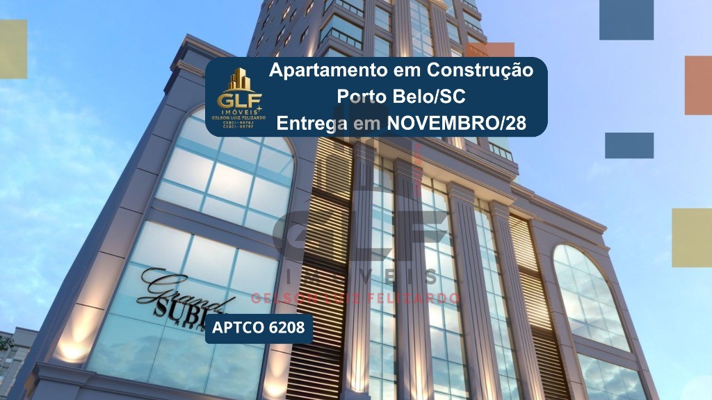 Apto em Construção em Porto Belo, com 103,65m² área privativa,. Com 3 dormitórios sendo 1 suíte, 2 vagas de garagem, área de lazer completa