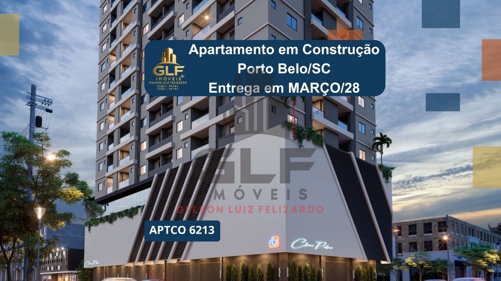 Apto em Construção em Porto Belo, com 77,09m² área privativa, sendo 2 suítes, 1 vaga de garagem, área de lazer completa