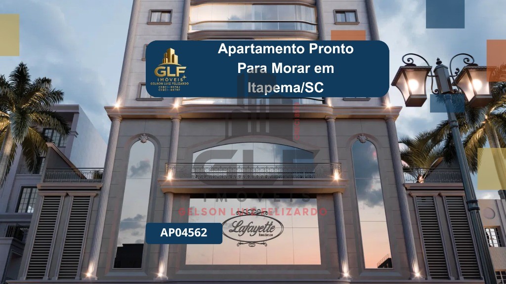 Apartamento Pronto para morar em Itapema/SC com 109,35m² área privativa sendo 3 suítes 2 vagas de garagem, lazer completo