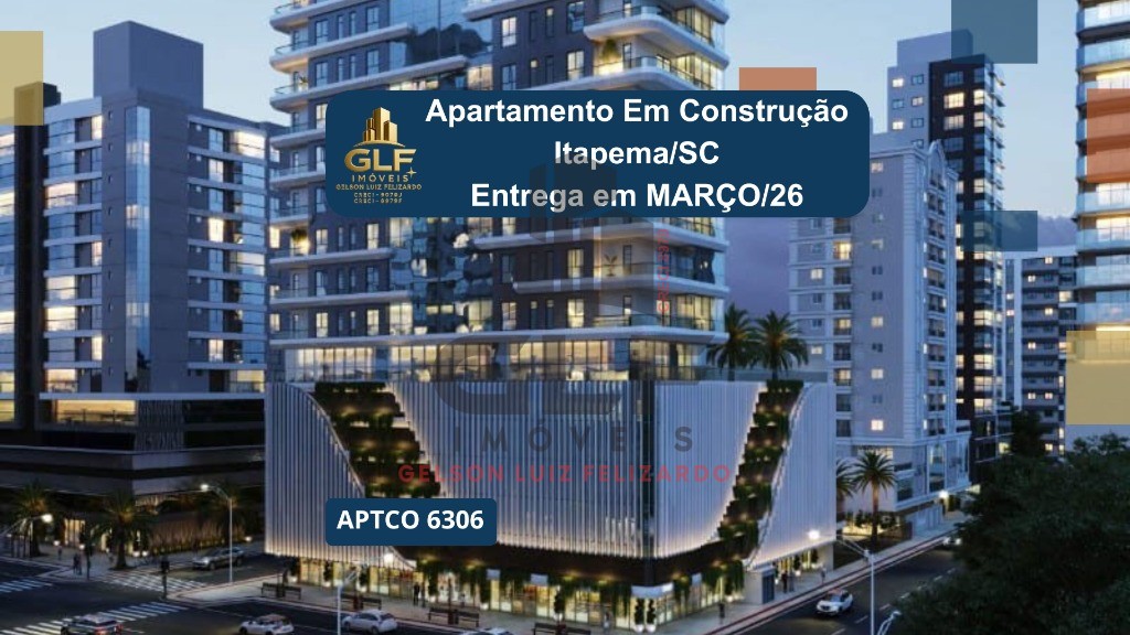 Apto em Construção em Itapema, bairro Meia Praia, com 206m² área privativa, sendo 4 suítes, 3 vagas de garagem, área de lazer completa