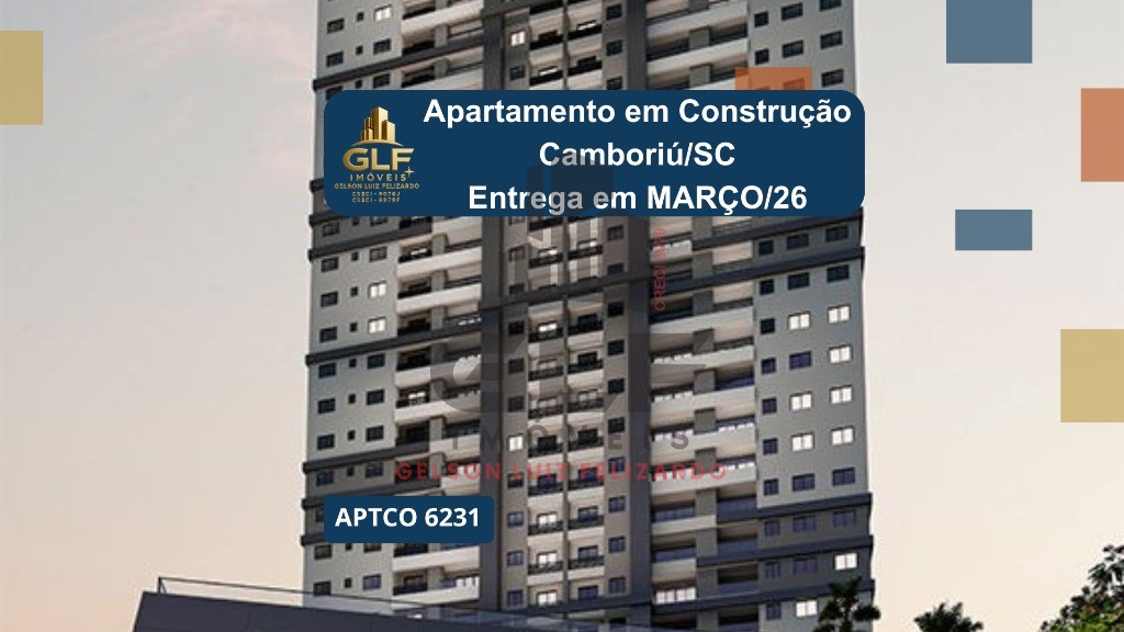 Apto em construção em camboriú com 73,03m² área privativa co