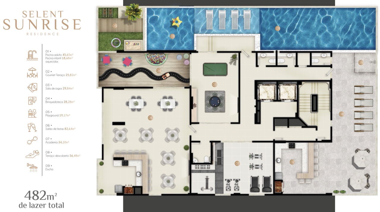 Apartamento pronto para morar em Porto Belo/SC com 128,75m² área privativa sendo 3 suítes 2 vagas de garagem, área de lazer completa