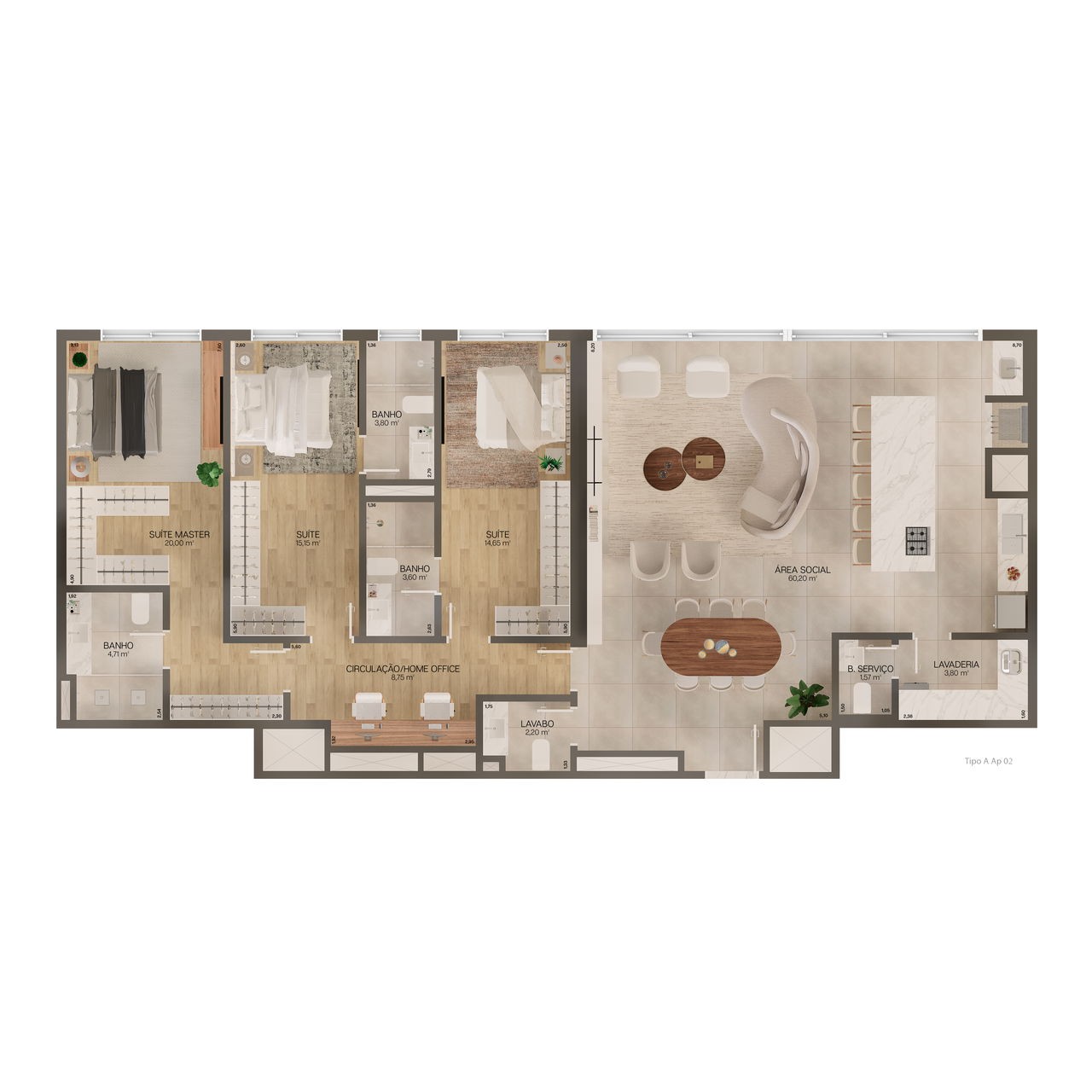 Apartamento em Construção em Porto Belo/SC com 200m² área privativa sendo 4 suítes 3 vagas de garagem área de lazer completa
