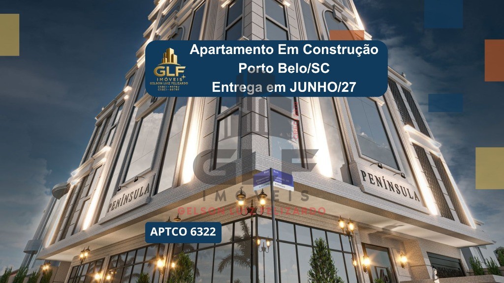 Apto em Construção em Porto Belo, com 133m² área privativa sendo 3 suítes, 2 vagas de garagem, área de lazer completa