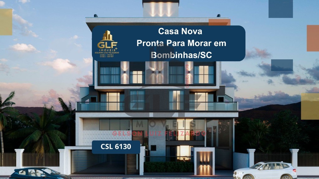Casa Pronto em Bombinhas com 116,70m² área de lazer sendo 3 suítes, 2 vagas de garagem, área de lazer completa