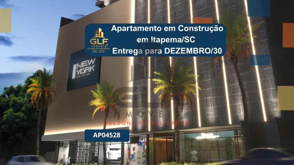 Apartamento em Construção em Itapema/SC bairro Morretes com 70m² área privativa sendo 2 suítes 1 vaga de garagem área de lazer completa