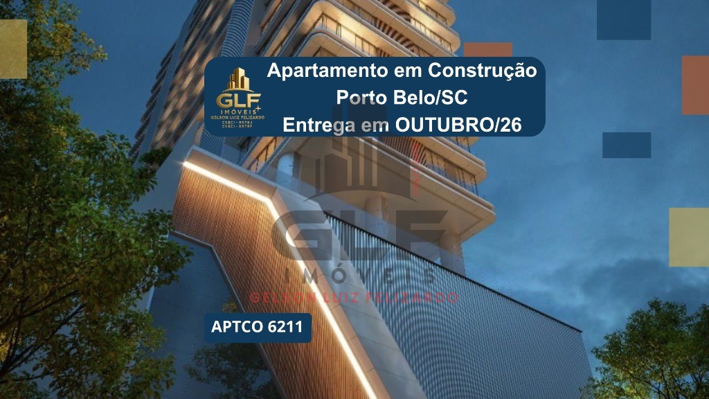 Apto em Construção em Porto Belo, com 135m² área privativa, sendo 3 suítes, 2 vagas de garagem, área de lazer completa