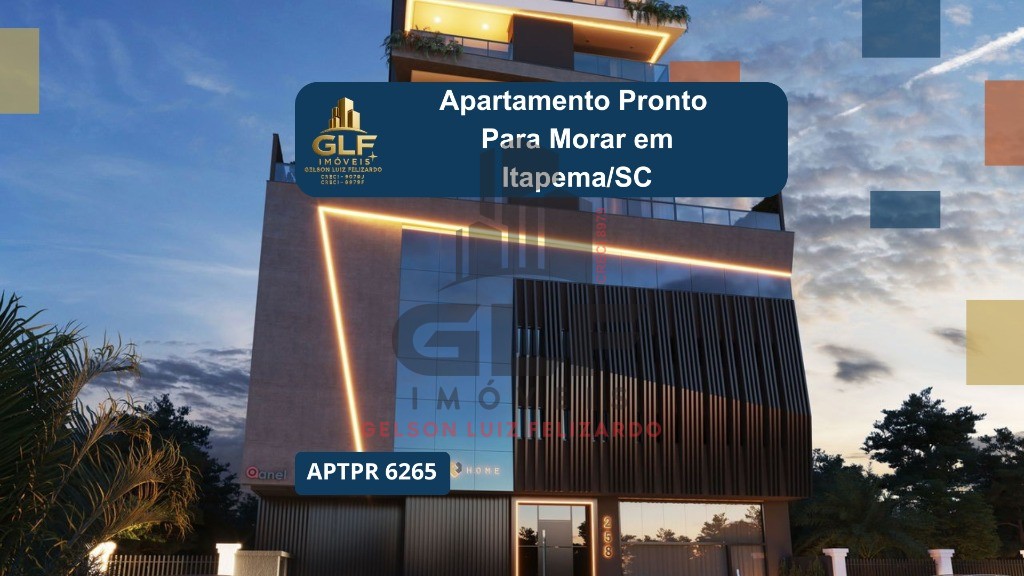 Apto Pronto em Itapema, Meia Praia, com 124m² área privativa, sendo 3 suítes, 2 vagas de garagem, área de lazer completa