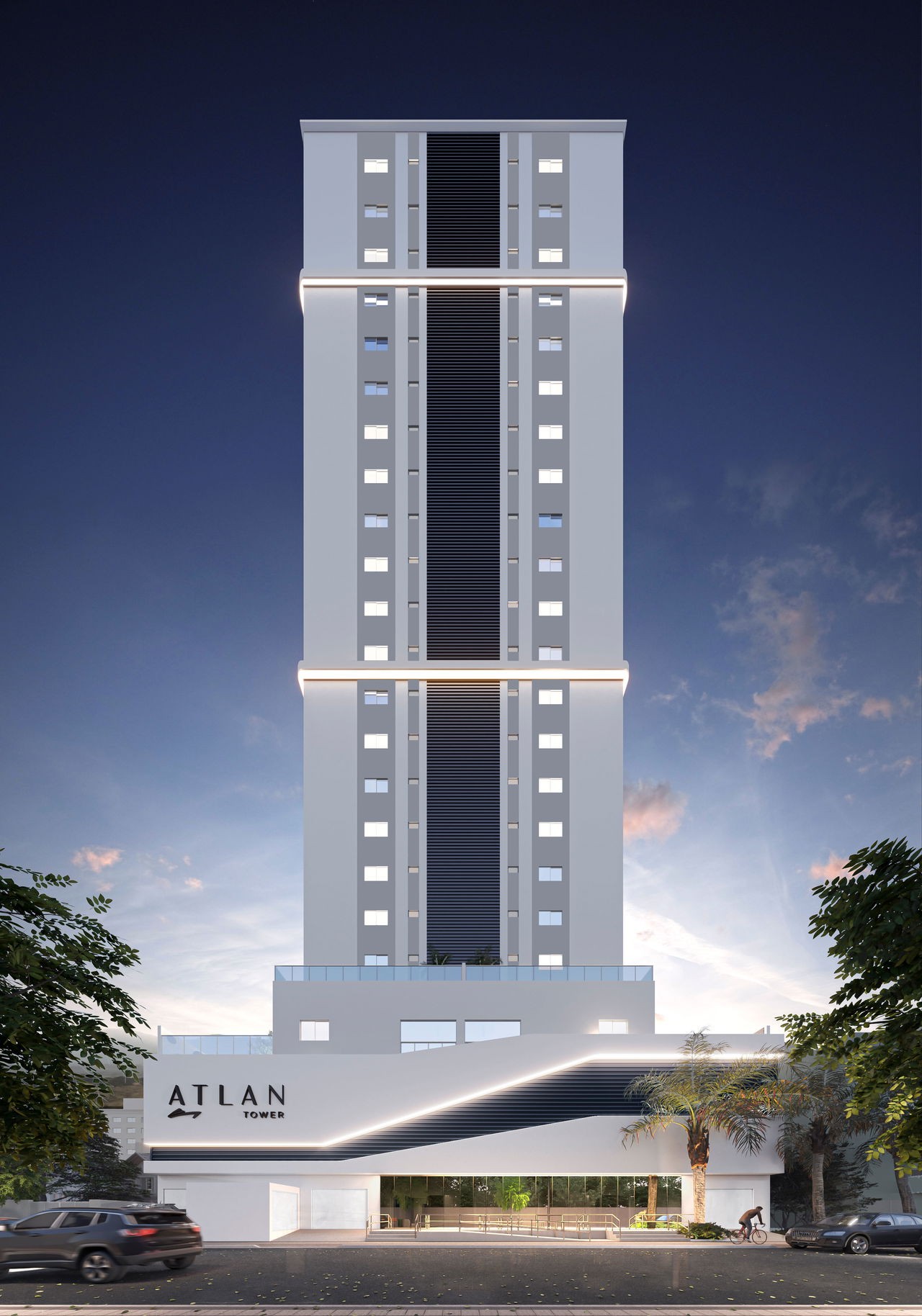 Apartamento em Construção em Itapema/SC Centro com 202,50m² área privativa sendo 4 suítes 3 vagas de garagem, área de lazer completa