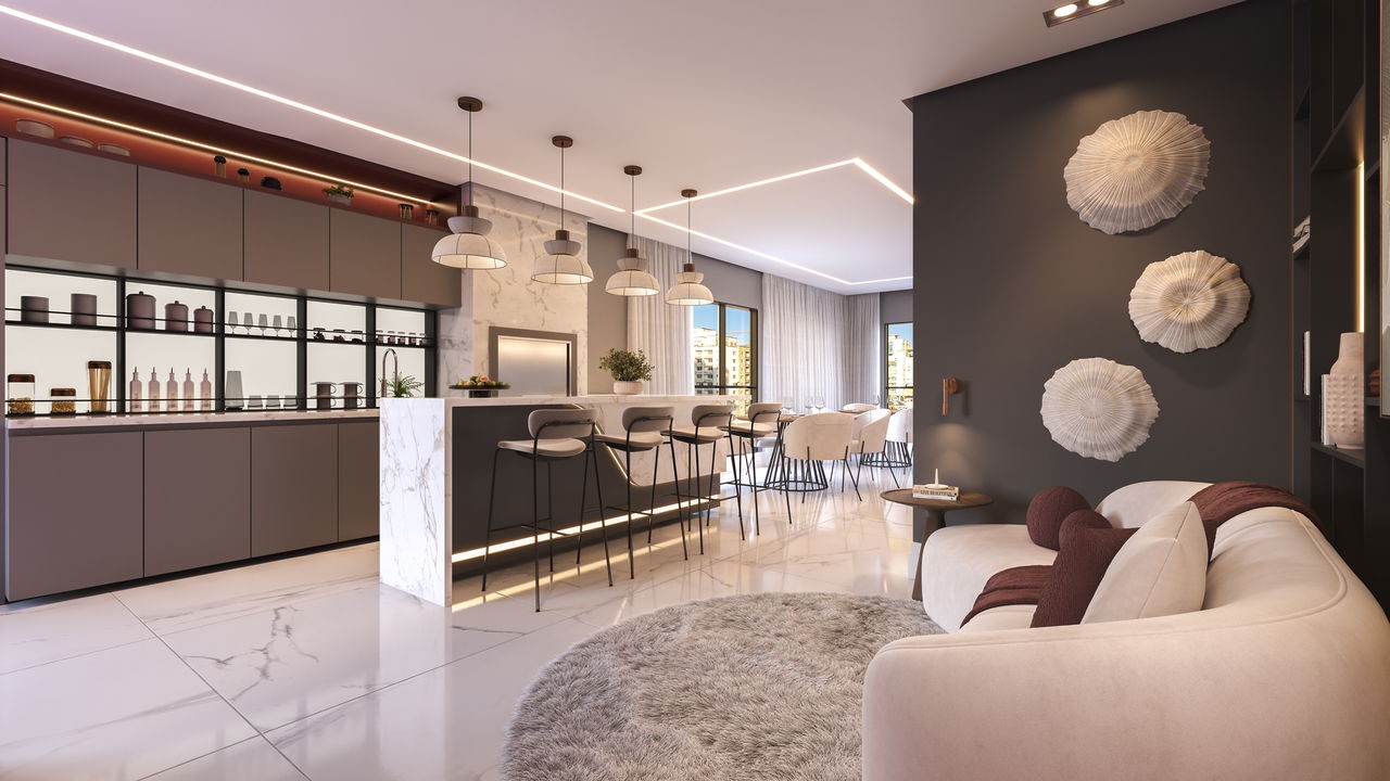 Apartamento em Construção em Itapema/SC bairro Meia Praia, com 50m² área privativa sendo 1 suíte 1 vaga de garagem lazer completo