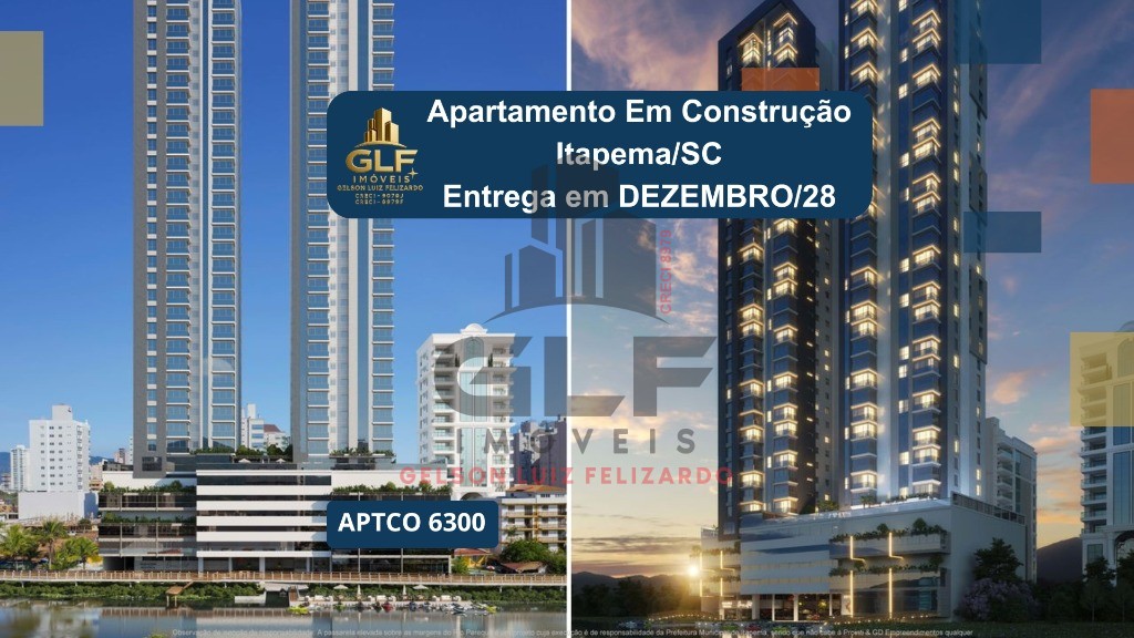 Apto em Construção em Itapema/SC com 221,02m² área privativa sendo 4 suítes, 3 vagas de garagem, área de lazer completa