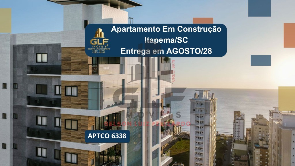 Apto em Construção em Itapema/SC bairro Morretes com 125m² área de área privativa, sendo 3 suítes, 2 vagas de garagem, área de lazer completa