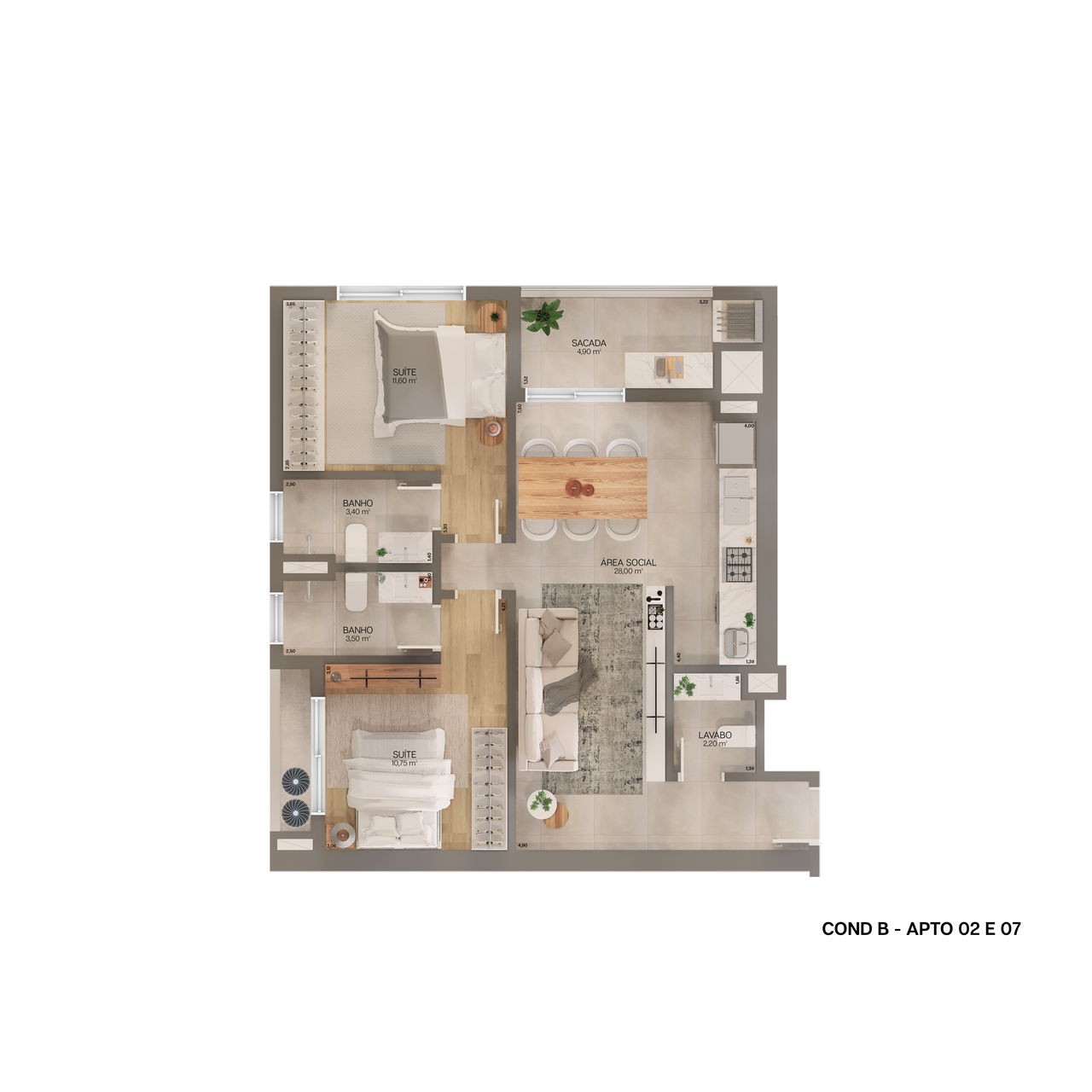 Apartamento em Construção em Porto Belo/SC com 200m² área privativa sendo 4 suítes 3 vagas de garagem área de lazer completa