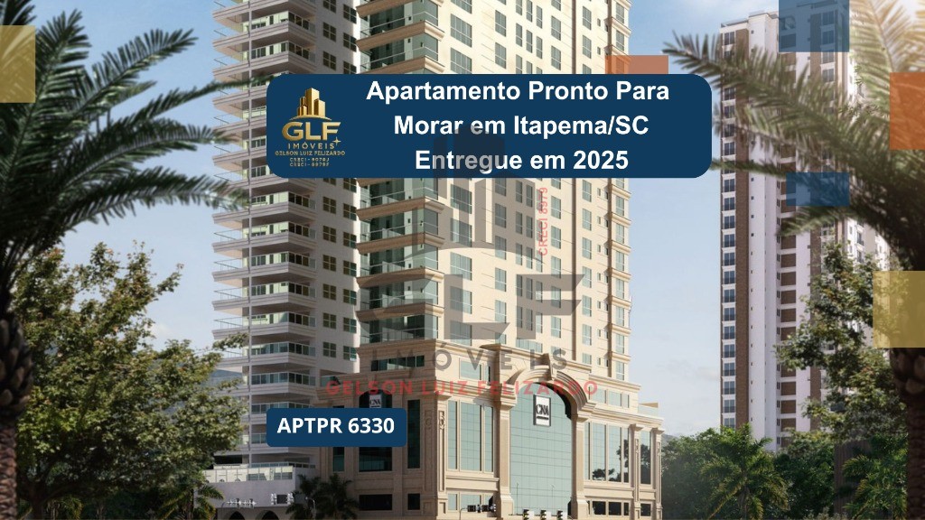 Apto Pronto em Itapema/SC com 262m² área privativa, sendo 4 suítes, 3 vagas de garagem, área de lazer completa