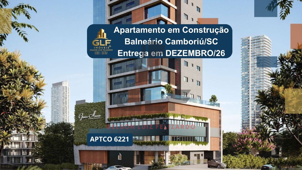Apto em Construção em Balneário Camboriú, com 126,68,² área privativa sendo 3 suítes, 2 vagas de garagem, área de lazer completa
