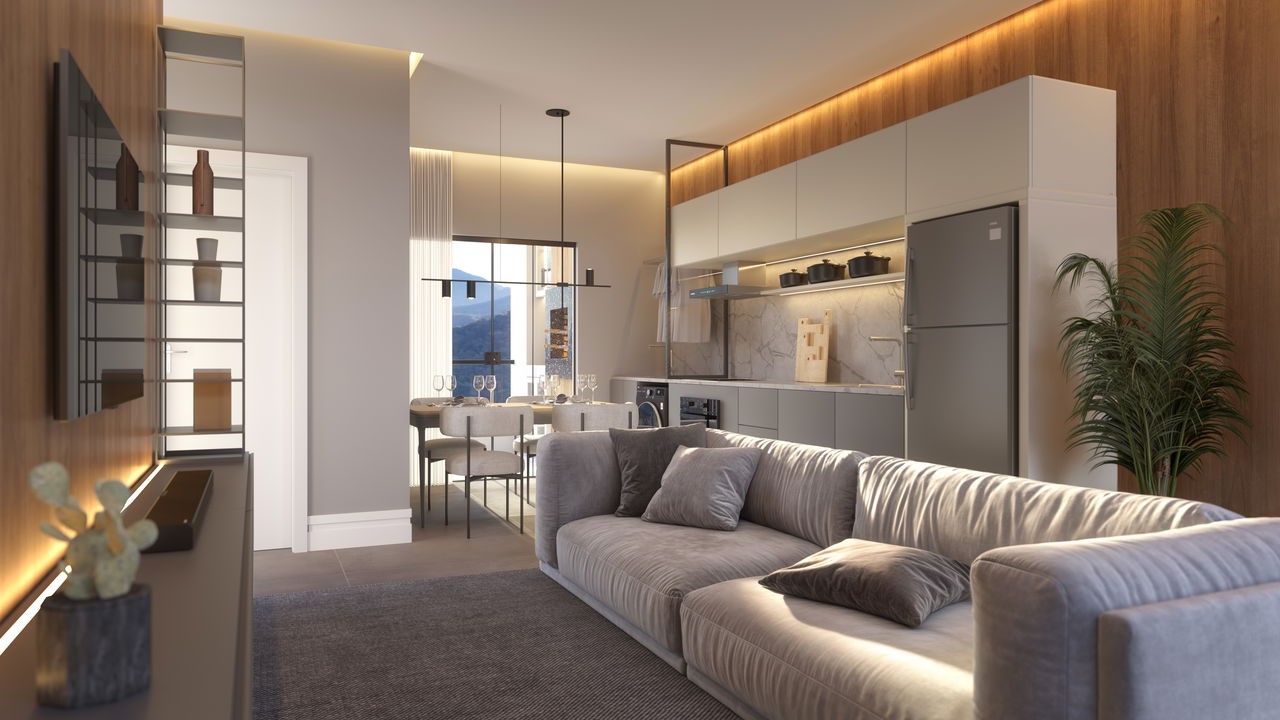Apartamento em Construção em Itapema/SC bairro Morretes com 70m² área privativa sendo 2 suítes 1 vaga de garagem área de lazer completa