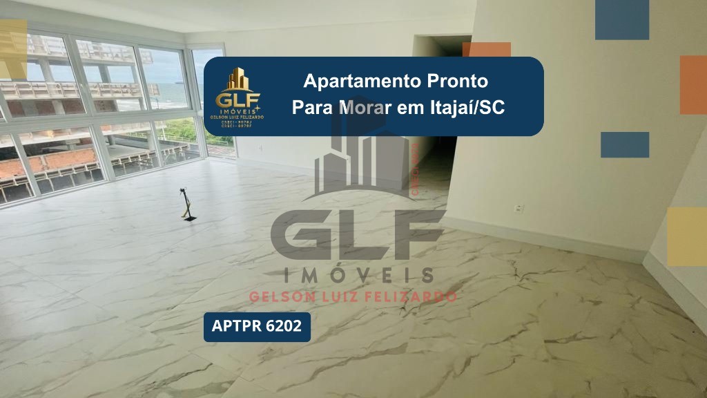 Apto Pronto em Itajaí, com 109m² área privativa, com 3 dormitórios sendo 2 suítes, 2 vagas de garagem, área de lazer completa