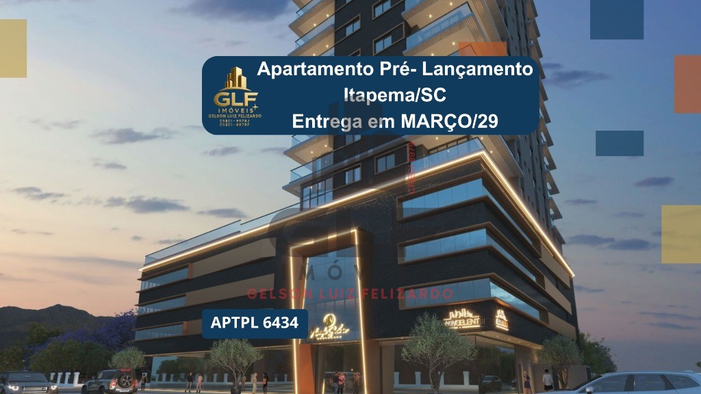 Apto Pré Lançamento em Itapema/SC bairro Meia Praia, sendo 3 suítes, 2 vagas de garagem, área de lazer completa