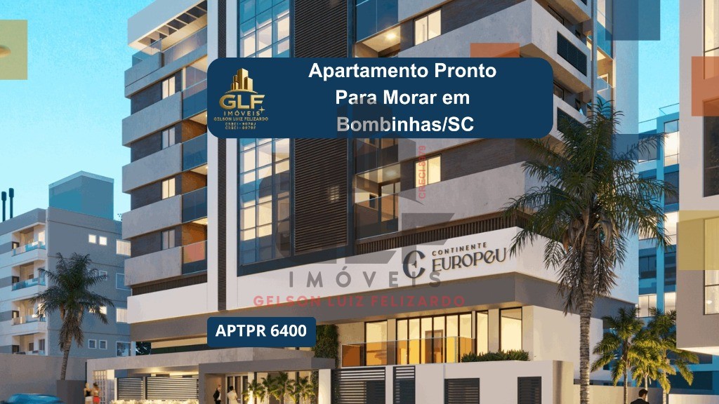 Apto Pronto em Bombinhas/SC com 71,34m² área privativa sendo 2 dormitórios 1 suíte, 1 vaga de garagem garagem