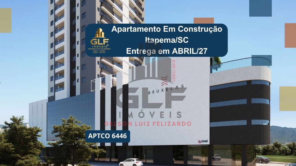 Apto Construção em Itapema/SC bairro Meia Praia, com 104m² área privativa, sendo 3suítes,2 vagas de garagem, área de lazer completa