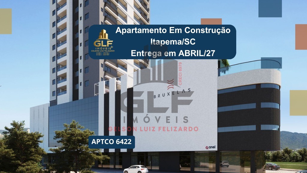 Apto Em Construção em Itapema/SC bairro Meia Praia, com 83m² sendo 2 suítes, 2 vagas de garagem, com área de lazer
