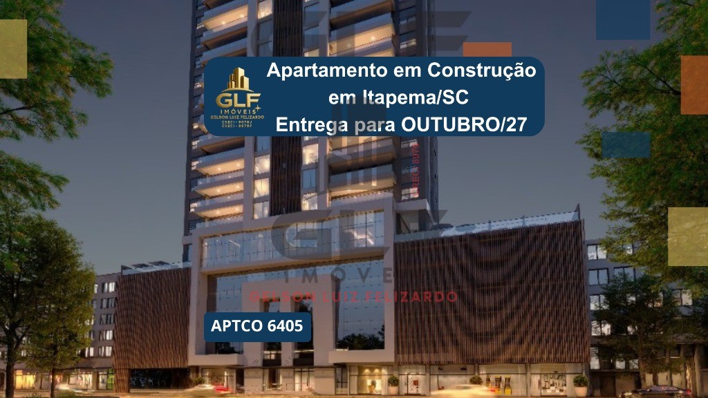Apto Em Construção em Itapema/SC bairro Meia Praia, com 172m² área privativa sendo 4 suítes, 3 vagas de garagem, área de lazer completa