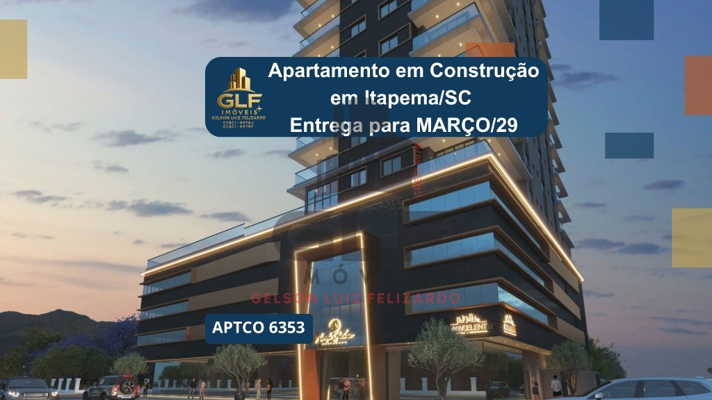 Apto em Construção em Itapema/SC bairro Meia Praia, com 125,79m² área privativa, sendo 3 suítes, 2 vagas de garagem