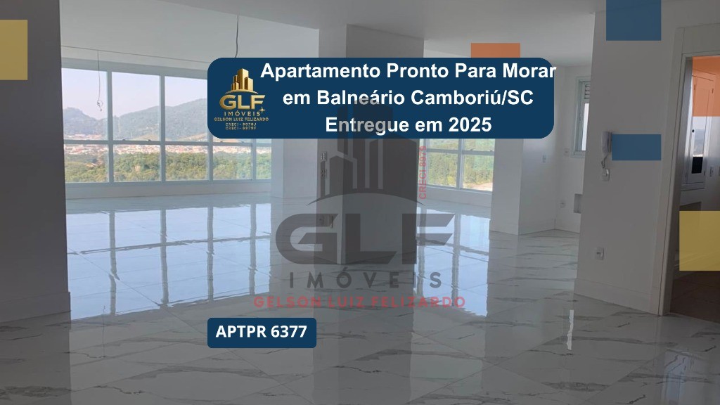 Apto Pronto para morar em Balneário Camboriú, com 182m²área privativa sendo 3 suítes, 3 vagas de garagem, área de lazer completa