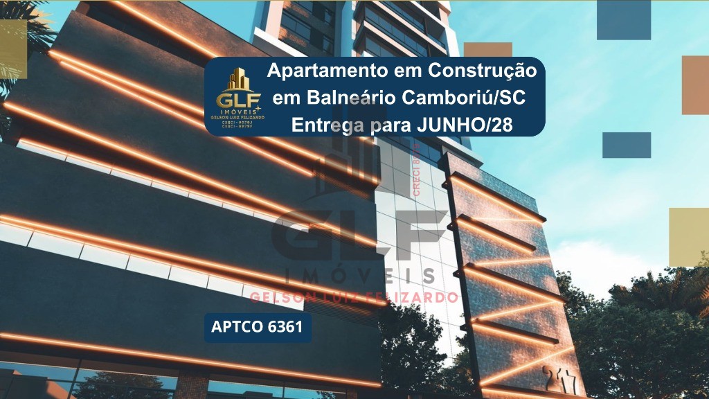 Apto em Construção em Balneário Camboriú, com 172,18m² área privativa, sendo 4 suítes, 2 vagas de garagem, área de lazer completa