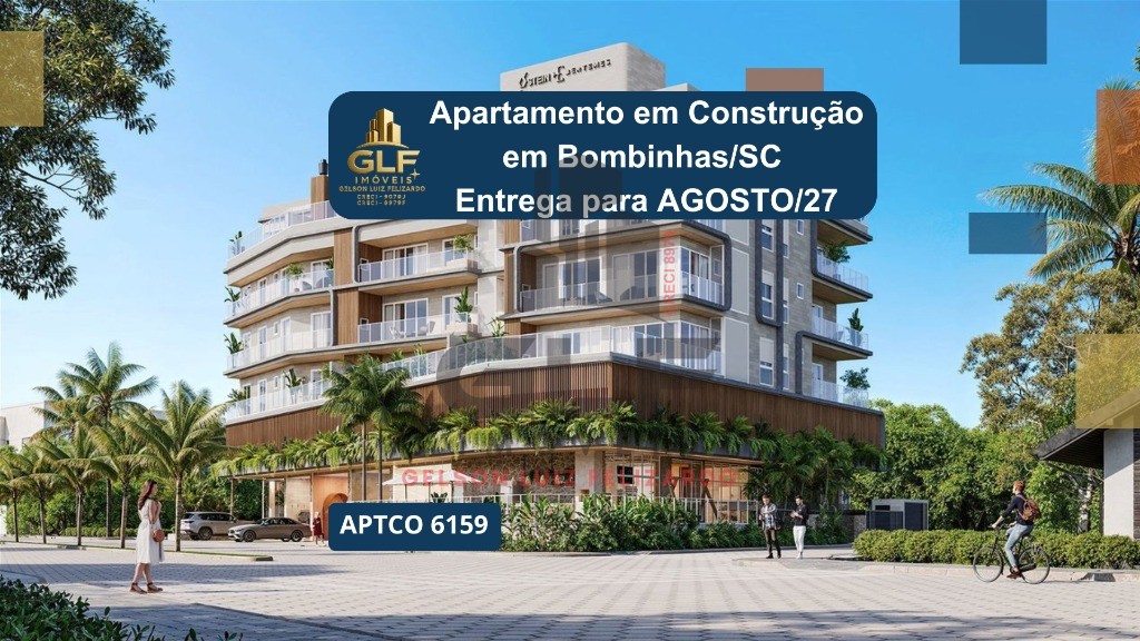 Apto em Construção em Bombinhas, com 130m² área privativa, sendo 3 suítes, 2 vagas de garagem, área de lazer completa
