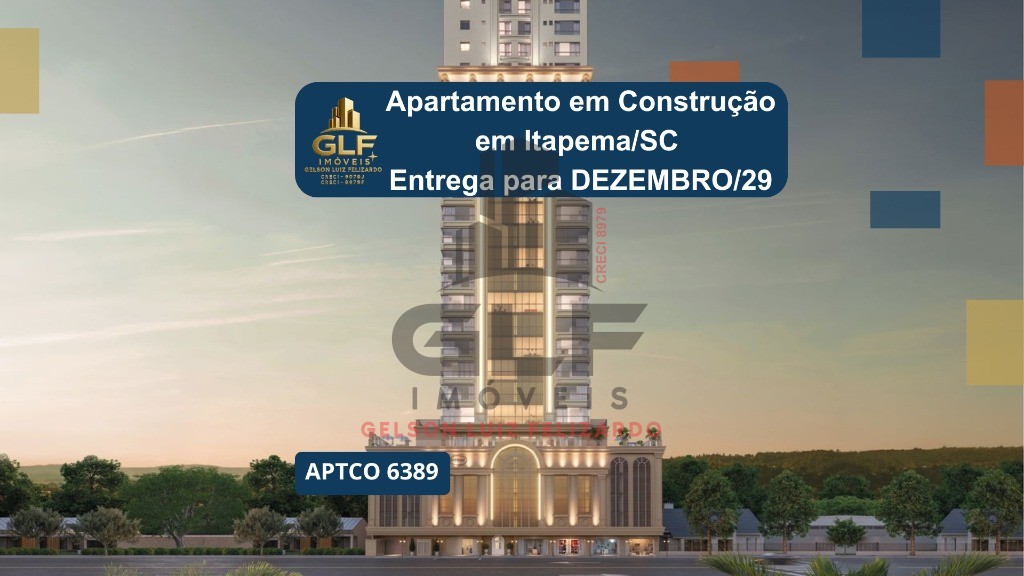 Apto em Construção em Itapema Bairro Meia Praia, com 185,20m² área privativa, sendo 4 suíte, 3 vagas de garagem, com área de lazer completa