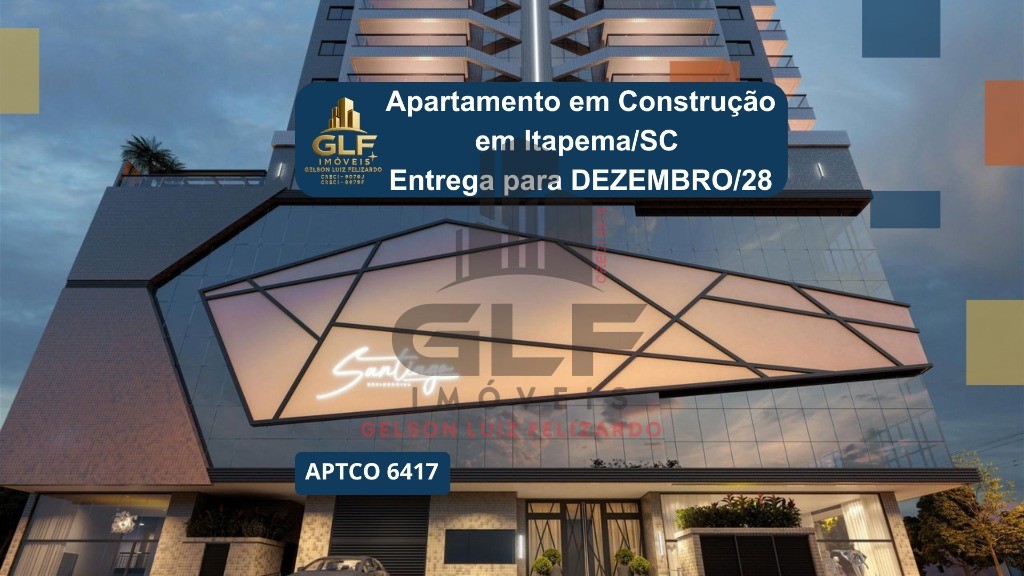 Apto Em Construção em Itapema/SC bairro Meia Praia, com 148.75m² Área privativa, sendo 3 suítes, 2 vagas de garagem, área de lazer completa