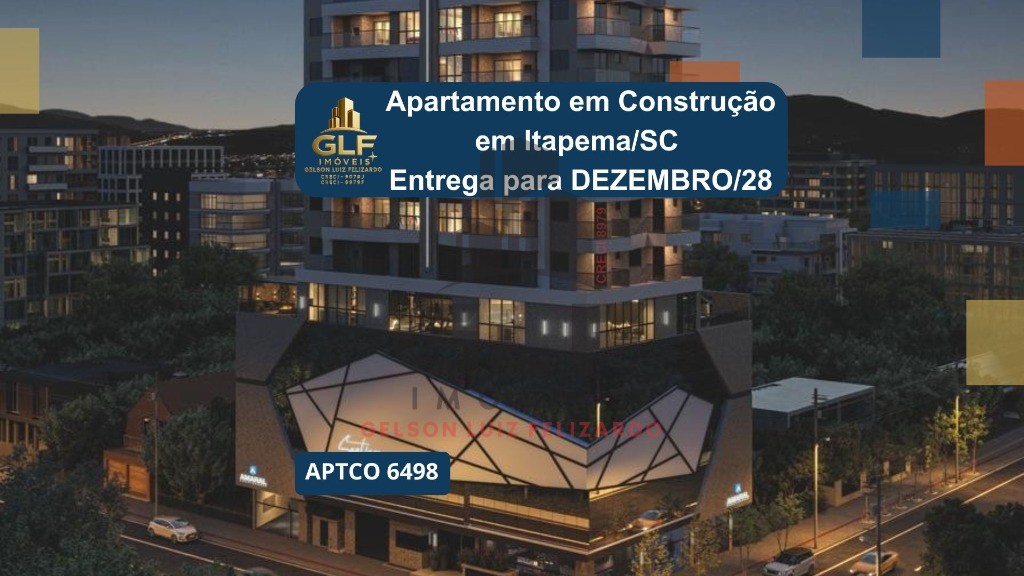 Apto em Construção em Itapema, Meia Praia, com 149m² área privativa sendo 3 suítes, 2 vagas de garagem, área de lazer completa