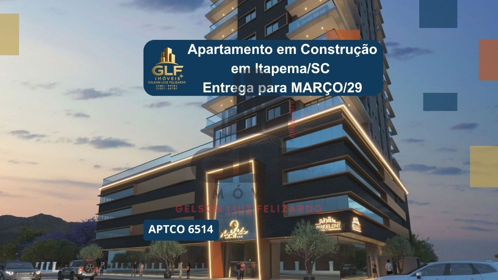 Apto em Construção em Itapema, Meia Praia, com 116m² área privativa, sendo 3 suítes, 2 vagas de garagem, área de lazer completa