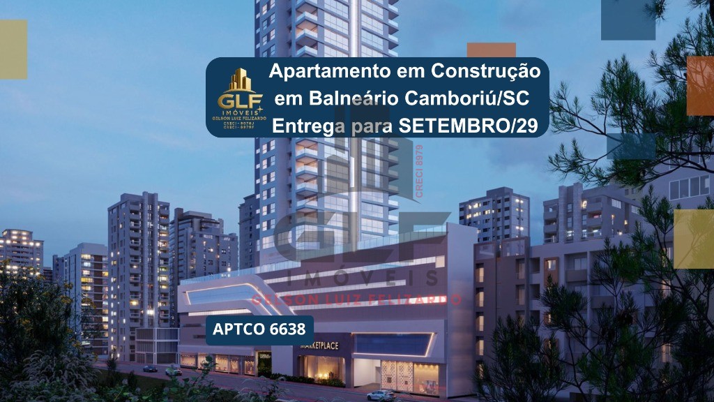 Luxuoso apartamento em Construção de 4 quartos e 4 suítes no Centro de Balneário Camboriú-SC com 3 vagas de garagem!