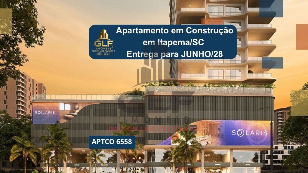 Apartamento em Construção em Itapema/SC com 140m² área privativa, sendo 3 suítes, 2 vagas de garagem, área de lazer completa