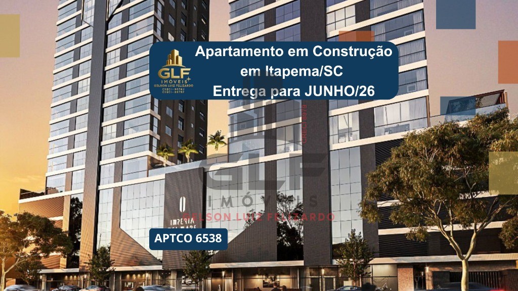 Apto Lançamento em Itapema/SC bairro Meia Praia, sendo 164m² de área privativa, 4 suítes, 25 vagas de garagem área de lazer completa