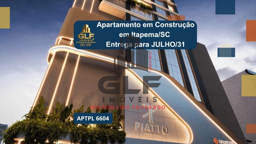 Apartamento em Itapema/SC bairro Meia Praia, com 70m² área privativa com 2 dormitórios sendo 1 suíte 1 vaga de garagem lazer completa