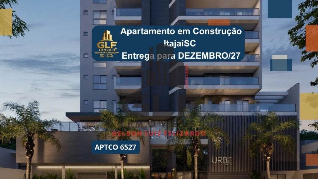 Apartamento em construção em itajaí/sc com 68,04m² área priv