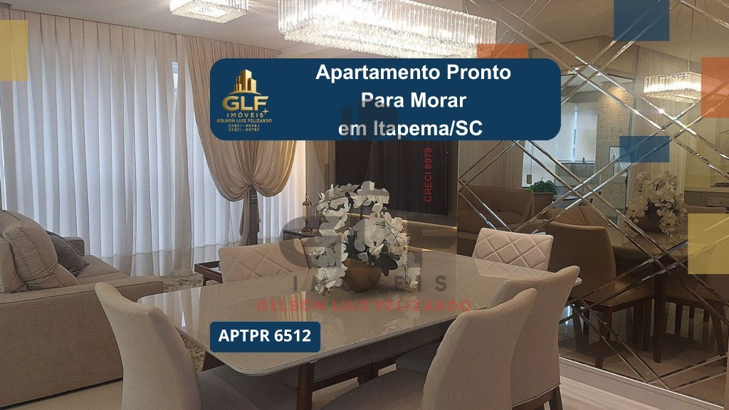 Apto Pronto Para Morar em Itapema, Meia Praia, com 120m² área privativa sendo, 3 suítes, 2 vagas de garagem, área de lazer completa