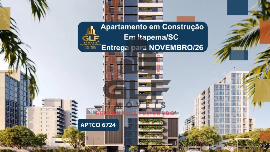 Apartamento em construção em itapema/sc com 219,24m² área pr