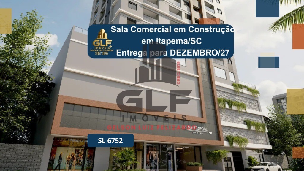 Sala comercia em construção a venda em itapema/sc com 103m² 