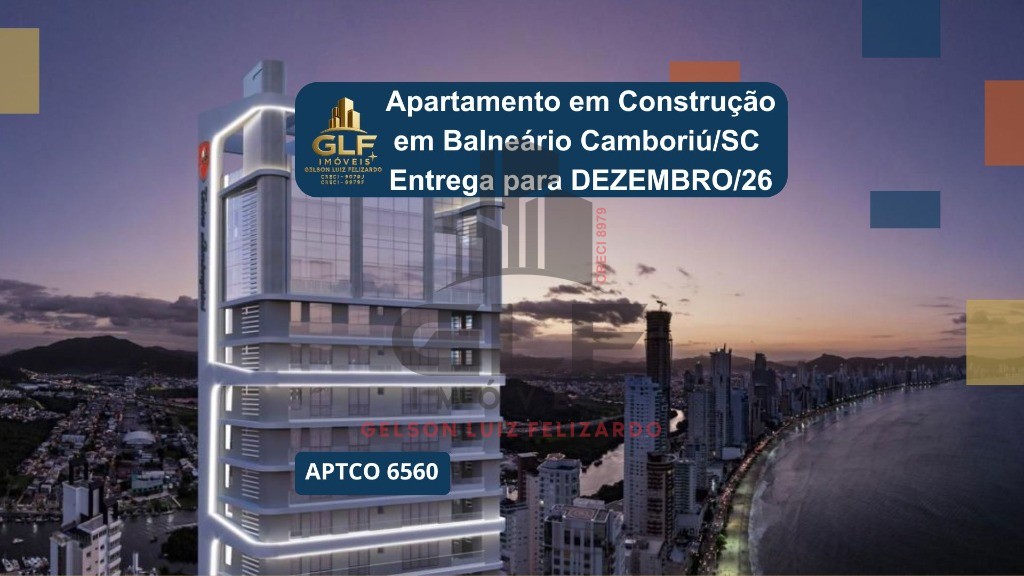 Apartamento em Construção em Balneário Camboriú/SC com 194,25m² de área privativa sendo 4 suítes, 3 vagas de garagem, área de lazer completa