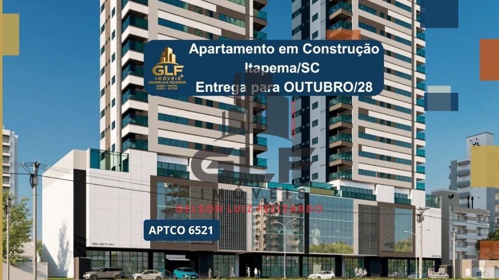 Apartamento em Construção em Itapema/SC com 130,80m² área privativa sendo 3 suítes, 2 vagas de garagem, lazer completa