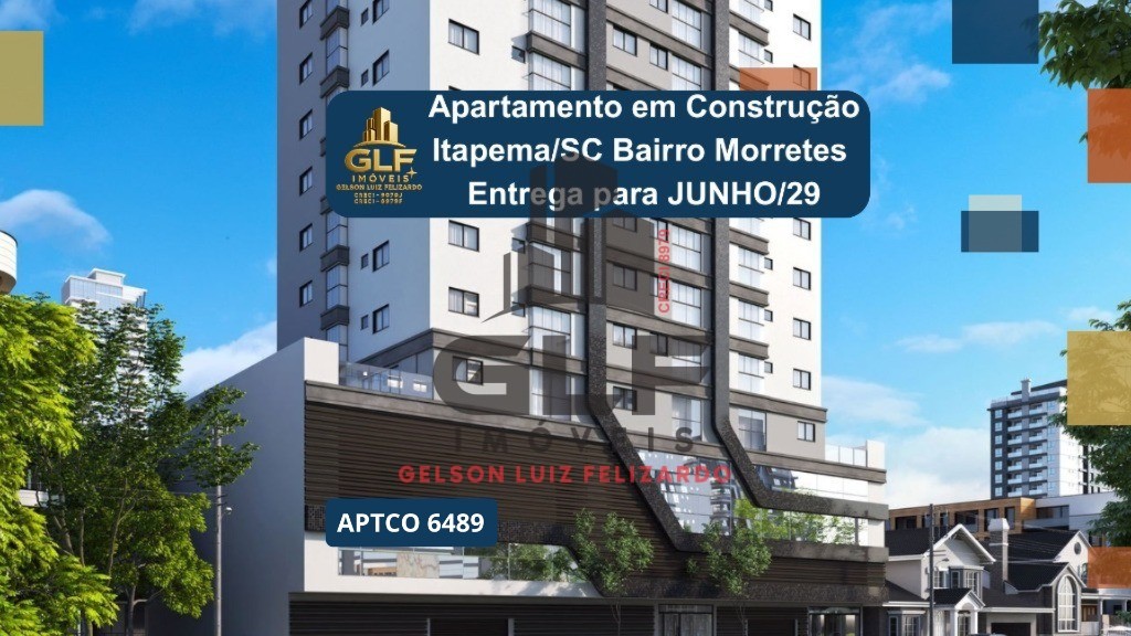 Apartamento em Construção em Itapema/SC Bairro Morretes, com 62,34m² área privativa, com 2 dormitórios sendo 1 suíte, 1 vaga de garagem